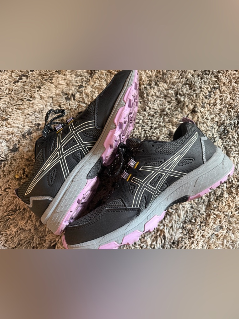 Asics Gel Venture 8 Black Running Sneakers - Picture 7 of 7